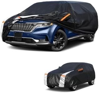 Large SUV Car Cover for Kia Carnival 1998-2025 100% Waterproof All Weather, Heavy Duty Outdoor Full Exterior Covers Rain Sun Wind UV Protection.