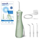 Waterpik Cordless Plus Water Flosser With 2 Pressure Settings, Dental Plaque Removal Tool Ideal Travel Or Small Bathrooms With Rechargeable Battery, Mint Green (WP-468UK)