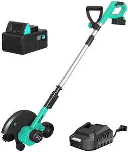 Garvee 20V 9" Cordless Lawn Edger with 4.0Ah Battery & Charger, 3 Cutting Depths, Adjustable Handle, Brushless Electric Edger Lawn Tool for Sidewalk, Driveway
