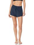 Kanu Surf Women's Stretch UPF 50+ Active Swim and Workout Boardshort, Darren Solid Navy, 12