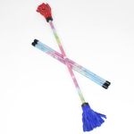 Z-STIX Professional Juggling Flower Sticks-Devil Sticks and 2 Hand Sticks, Beginner Friendly - Festival Series (Snow Cone, Kid)