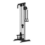 Cable Tower [Bells of Steel] Durable Cable Machine, Cable Workout Machine, Weight Plate Loadable Sleeves, 2:1 Ratio 550lb Capacity, LAT Pull Down Machine 1:1 Ratio, 250 lb Capacity