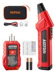 AstroAI Circuit Breaker Finder, Electrical Circuit Tracer Tool with GFCI Outlet Tester, LED Indicators & Flashlight, Includes 3 Adapters, Batteries & Carrying Case, 90-120V AC, Father Day Gifts