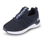 Nautica Kids Youth Sneaker Athletic Slip-On Bungee Running Shoes Boy - Girl Little Kid-Big Kid-Benton Boys-Navy White Pop Size-3