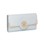 Miss Lulu Purses for Women Long Wallet Ladies Zipper Pocket Multiple Card Slots PU Leather with Metal Buckle