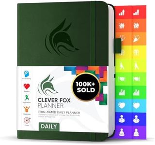 Clever Fox Planner Daily – Undated Agenda & Daily Calendar to Boost Productivity & Hit Your Goals – Gratitude Journal Personal Daily Organizer – 5.8x8.3'', Lasts 6 Months, Forest Green (Daily)