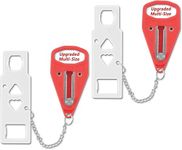 2 Pack Portable Door Lock Home Security Door Lock Travel Lockdown Locks for Additional Safety and Privacy Perfect for Traveling Hotel Home Apartment College New Model