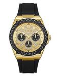 GUESS 45MM Sport Watch, Black/Gold