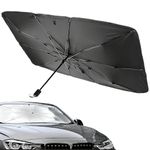 Car Windscreen Sun Shade, Foldable Car Windshield Sun Shade Umbrella, UV Protection Front Windscreen Sunshade for Cars Trucks SUVs Inside