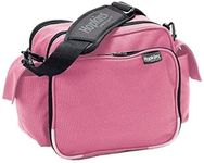 Hopkins Medical Products Mini Home Health Shoulder Bag, 600D Waterproof Material, Fold-Down Compartment for Easy Organization, Adjustable Straps and Reinforced Bottom, 10x7x9.5 inch, Chic Pink Design