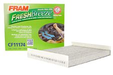 FRAM Fresh Breeze Cabin Air Filter CF11174 with Arm & Hammer Baking Soda, for Select Ford, Lincoln and Mercury Vehicles, white