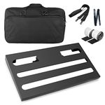 SOYAN Large Guitar Pedal Board 22" x 12.5" with Soft Case, Mounting Tapes Included (L-22)