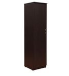 Single Door Engineered Wood Wardrobe In Wenge Matte Finish by Homiez Decor