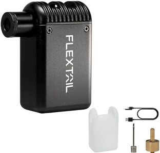 FLEXTAILGEAR Tiny Bike Tire Pump, 100PSI Electric Bicycle Pump, Protable Cycling Pump with Schrader and Presta valves, Integrated Safety Light, 80 Seconds Quick Inflation for Road Bike, Mountain Bike
