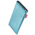 fitBAG Groove Turquoise custom tailored sleeve for Motorola Moto X2 / X 2nd Gen (2014) | Made in Germany | Fine nappa leather pouch case cover with MicroFibre lining for display cleaning