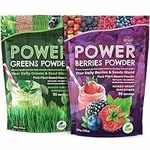 NGU Superfood Greens Powder & Berries Powder Dietary Supplements for Immune Support 150 g Pouches, Super Smoothie Mix for Juice & Shakes, Powdered Acai & Flaxseed Blends to Promote Healthy Digestion