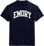 Barnesmith Emory University Eagles Short Sleeve Adult Unisex T-Shirt, Classic, Navy, Large