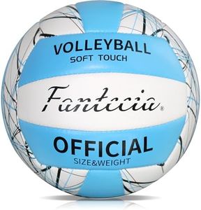 Fantecia Volleyball Official Size 5 for Outdoor Game Play, Soft Beach Volleyballs for Youth Adults, Beginners Training Lite Volleyball