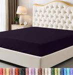 Utopia Bedding King Fitted Sheet - Bottom Sheet - Deep Pocket - Soft Microfiber - Shrinkage and Fade Resistant - Easy Care -1 Fitted Sheet Only (Purple)