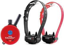 Mini Educator E-Collar ET-300 / ET-302 Dog Training Collar System with Remote - 1/2 Mile Range - Waterproof, Vibration, Sensation - Includes eOutletDeals Pet Towel (2 Dog System - ET-302 RED)