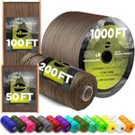 TECEUM Paracord Type III 550 Copper Brown – 200 ft – 4mm – Tactical Rope MIL-SPEC – Outdoor para Cord –Camping Hiking Fishing Gear and Equipment – EDC Parachute Cord – Strong Survival Rope 015
