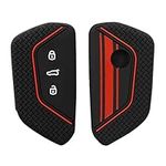 kwmobile Silicone Key Fob Cover Compatible with VW Golf 8 3 Button Car Key