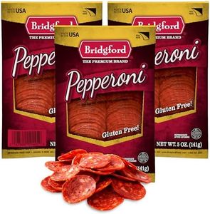 Bridgford Sliced Pepperoni 5 oz Pack of 3 - Gluten-Free Pepperoni Slices for Pizza and Sandwiches - Zero Carb Sliced Pepperoni for Keto Diets - Ready-to-Eat Pepperoni Slices for On-the-Go Snacking