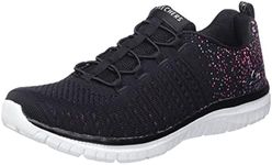 Skechers Women's Virtue Sneaker, Black/Pink=BKPK, 7.5