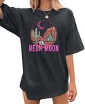 Women's Oversized T Shirts Neon Moo