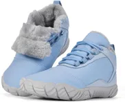 Hi-Y2Kgirls Winter Footwear Barefoot Shoes Women Men Zero Drop Barefoot Hiking Boots Slip On Warm Waterproof Snow Boot Minimalist Wide Toe Ankle Booties Five Finger Hike Shoes Outdoor