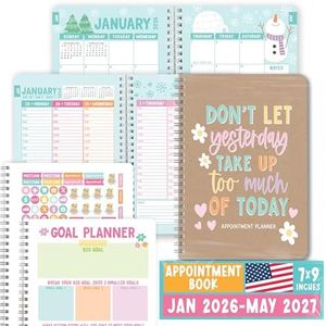 Weekly Appointment Book 2026-2027 - Hourly Appointment Book, Vertical Weekly Planner 2026-2027, Monthly Schedule Books, Kraft Daily Planner With Hourly Schedule