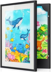 TJ.MOREE Kids Art Frames, 8.5x11 Kids Artwork Frames Changeable, Front Opening for Wall & Tabletop Display, Show & Store 60–100 Sheets for Kids Drawing, Crafts and Art Project, 9x12 Kids Art Display without Mat