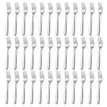 36 Pieces Dinner Forks Set (8 inch), Pleafind Forks Silverware, Stainless Steel Forks, Silverware Forks, Mirror Polished Fork Set, Small Forks for Home, Hotel, Restaurant, Dishwasher Safe