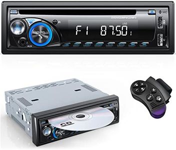 Chismos 9V-24V Car Stereo Radio Bluetooth with CD DVD Player,1DIN RDS/FM/AM Car Radio Bluetooth Handsfree 7 Colors MP3 Player with 2 USB/SD/AUX(Multi-coloured)