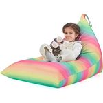 Nobildonna Stuffed Animal Storage Bean Bag for Kids (No Filler), Extra Large 250L Bean Bag Chair Cover Only, Washable Beanbag Without Filling Soft Premium Canvas Stuffable Bean Bag Cover