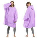 Catalonia Classy Oversized Sherpa Hoodie Blanket, Fluffy Warm Oversized Cosy Blanket with Sleeves and Hood, Wearable Blanket as a Gift Idea for Women Men