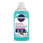 Ecozone Pro-Active Sports Wash, Ultra Concentrated Laundry Liquid Bio Detergent, Washing Machine Clothing Stain & Odour Removal, Natural Vegan Non Toxic Eco-Friendly, Gentle on Skin, 16 Washes (750ml)