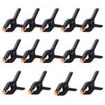 14-Piece Nylon Spring Clamps, Plastic Heavy Duty Grip Clips Set-14pcs 2 inch Clamps