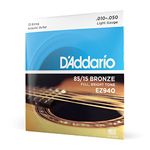 D'Addario Guitar Strings - Acoustic Guitar Strings - 85/15 Bronze - For 12 String Guitar - Full, Bright Tone - EZ940 - 12-String, Light, 10 - 47