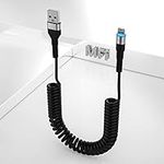 Coiled iPhone Lightning Cable for A
