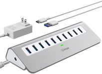 Powered USB Hub, intpw 10 Port USB 