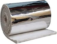 SIMOND STORE Ceramic Fiber Blanket with Aluminum Foil Facing - 6# Density - 1/2" x 24" x 6.20' - 2400F High Temperature Insulation Blanket for Stove Furnace Forge Kiln Fireplace Welding Soldering HVAC