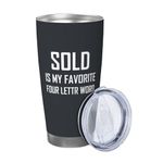 Funny Real Estate Sold Coffee Tumbler Stainless Steel Vacuum Insulated Coffee Mug Cup Travel Mug for Home Office Travel Party Gifts 20 OZ…