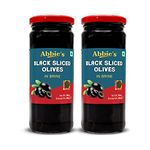 Abbie's Black Sliced Olives 900 g (450 g X 2 units), for Authentic Taste in Cooking, Snacking, Pizzas toppings or Italian Pastas Ingredient