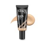 Staze 9To9 Hd Glow Poreless + Matte Foundation, Hd Flawless & Poreless Finish, Buildable Coverage, Sweatproof, 12H Longlasting, Easily Blendable, Suitable For All Skin Types, 222W Sand, 18 Ml - Liquid