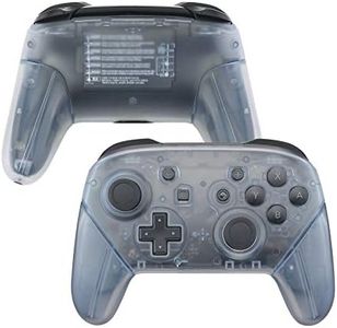 eXtremeRate Glacier Blue Faceplate Backplate Handles for Nintendo Switch Pro Controller, DIY Replacement Grip Housing Shell Cover for Nintendo Switch Pro - Controller NOT Included