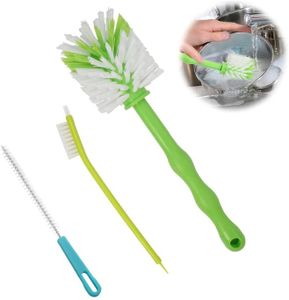 Set of 3 Cleaning Brush for Thermomix, Cleaning Brush Set, Compatible Dishwashing Brush, Cup Brush, Cleaning Brush, Mixing Pot Brush, Brush Cleaning Brush, Knife Brush for Mixing Pot Knives