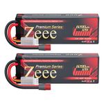 Zeee Premium Series 2S 7.4V Lipo Battery 8200mAh 120C Hard Case Batteries with Deans T Connector for RC Car Truck RC Truggy RC Boat Helicopter(2 Pack)