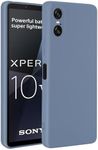 32nd Liquid Silicone Protective Case for Sony Xperia 10 VI (2024) with 2 Tempered Glass Screen Protectors, Slim and Durable Case Cover - Grey