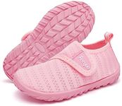 Racqua Boys Todder Water Shoes Girls Non-Slip Resistant Quick Dry Lightweight Shoes Barefoot Pool Swim Beach Water Park Aqua Shoes Pink 6